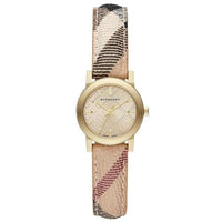 Thumbnail for Burberry Ladies Watch The City Haymarket Check Yellow Gold BU9219