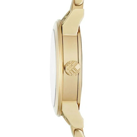 Burberry Ladies Watch The City 26mm Engraved Check Gold BU9234