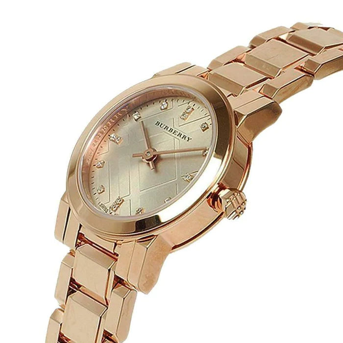 Burberry Ladies Watch The City Diamonds 26mm Rose Gold BU9215 Watches Crystals
