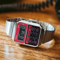 Thumbnail for Casio Unisex Digital Watch 43mm Vintage Calculator Red