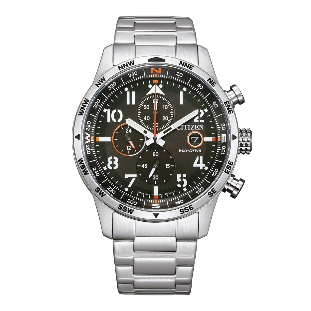 Citizen Eco-Drive Chronograph Men's Watch 43mm Black Dial
