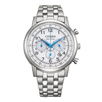 Thumbnail for Citizen Eco-Drive Chronograph Men's Watch 42mm White Dial