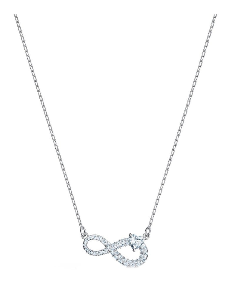 Swarovski Infinity Necklace White Rhodium Plated 5538102