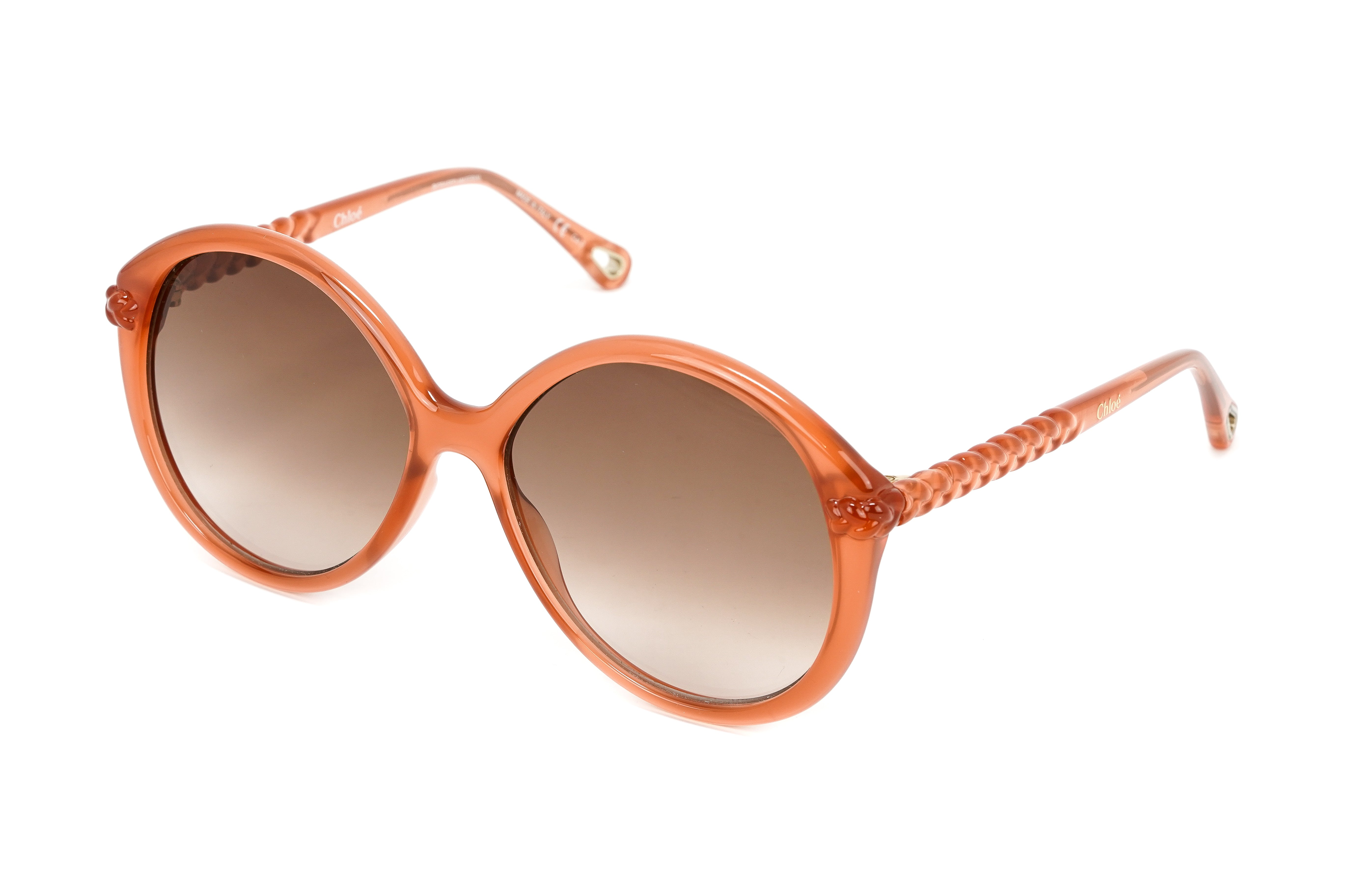 Chloé Women's Sunglasses Oversized Round Pink/Brown CH0002S-003 58