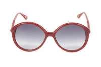 Thumbnail for Chloé Women's Sunglasses Oversized Round Orange/Grey CH0002S-004 58