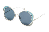 Thumbnail for Chloé Women's Sunglasses Gemma Oversized Round Butterfly Blue CH0024S-001 60