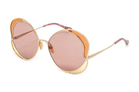 Thumbnail for Chloé Women's Sunglasses Gemma Oversized Round Butterfly Beige CH0024S-004 60