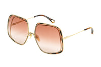 Thumbnail for Chloé Women's Sunglasses Hanah Oversized Square Tortoise/Pink CH0035S-003 62