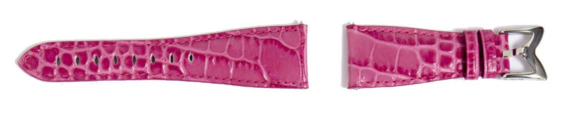 Gagà Milano Manuale 48mm Pink Fuchsia Alligator Leather Watch Strap