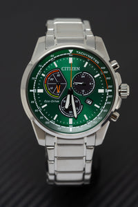 Thumbnail for Citizen Eco-Drive Chronograph Green Men's Watch AT1190-87X