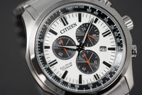 Citizen Eco-Drive Chronograph Silver Men's Watch AT2530-85A – Watches &  Crystals