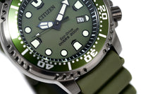 Thumbnail for Citizen Men's Watch Eco-Drive Dive Olive Silicone Strap BN0157-11X