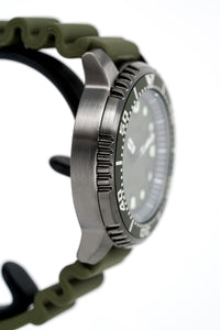 Thumbnail for Citizen Men's Watch Eco-Drive Dive Olive Silicone Strap BN0157-11X