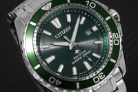 Thumbnail for Citizen Men's Watch Eco-Drive Dive Stainless Steel Bracelet Green BN0199-53X