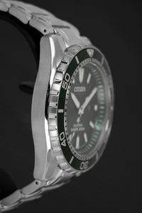 Thumbnail for Citizen Men's Watch Eco-Drive Dive Stainless Steel Bracelet Green BN0199-53X