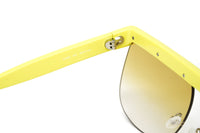 Thumbnail for Courrèges Women's Sunglasses Oversized Flat Top Yellow CL1901-003 66