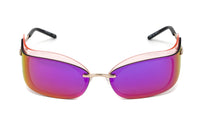 Thumbnail for Courrèges Women's Sunglasses Cat Eye Wraparound Pink/Gold CL1903-002 53