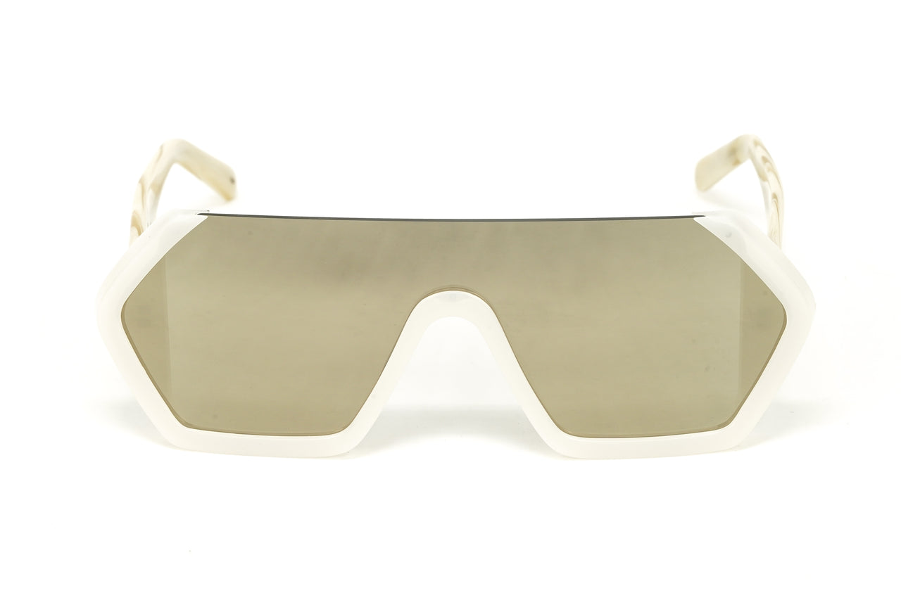 Courrèges Women's Sunglasses Oversized Shield Ivory/Beige CL1909-003 99