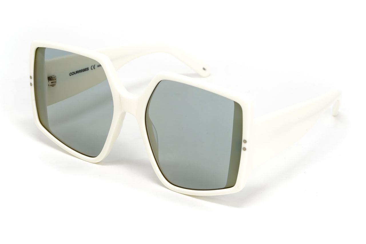 Courrèges Women's Sunglasses Oversized Butterfly Ivory CL2002-002 60