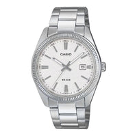 Thumbnail for Casio Standard Date 39mm Matte White Watch Unisex  MTP-1302DA-7AV