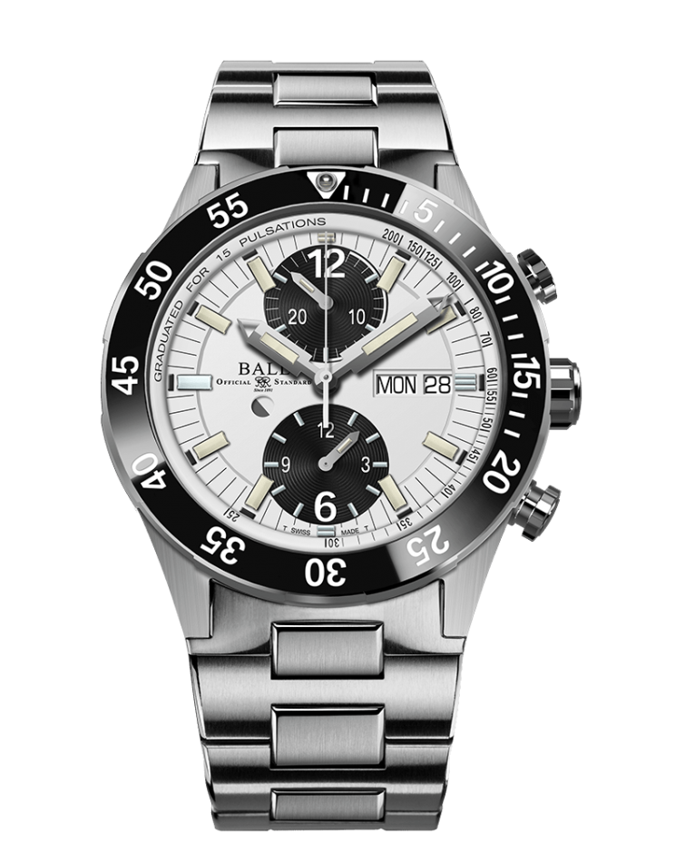Ball Men's Watch Roadmaster Rescue Chronograph White DC3030C-S-WHBK