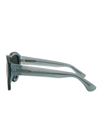 Thumbnail for Dries Van Noten x Linda Farrow Blue Sunglasses DVN49C7SUN