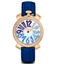 Thumbnail for GaGà Milano Ladies Watch Manuale 35mm Blue IP Rose Gold