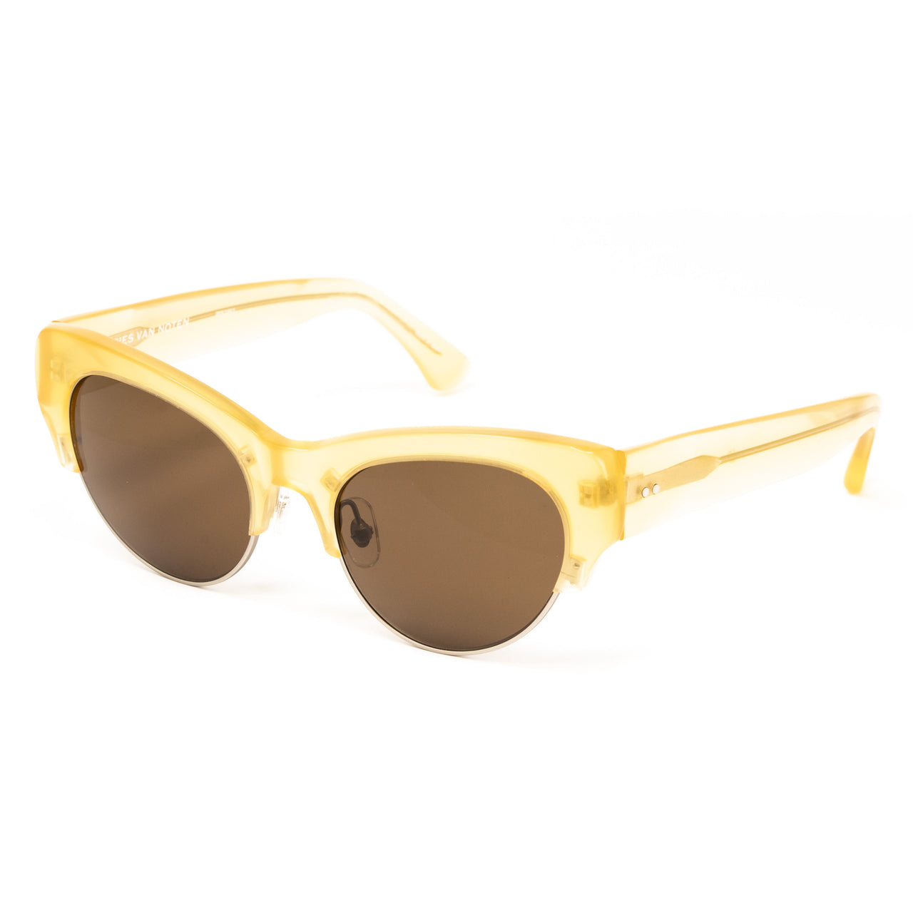 Dries Van Noten x Linda Farrow Yellow Sunglasses DVN100C1SUN