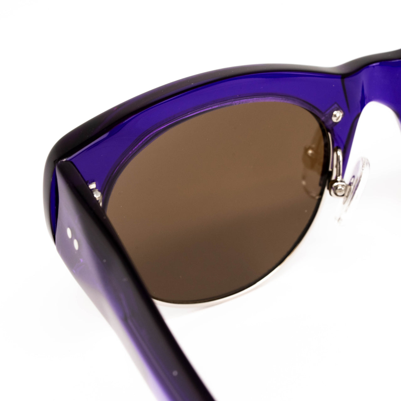 Dries Van Noten x Linda Farrow Purple Sunglasses DVN100C3SUN