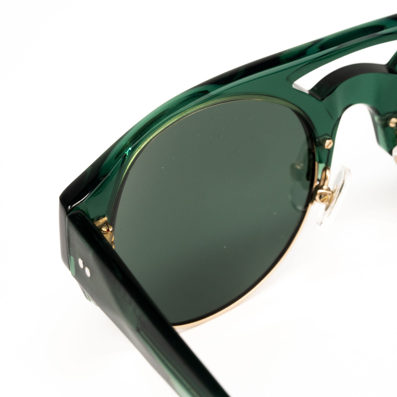 Dries Van Noten x Linda Farrow Green Sunglasses DVN152C1SUN
