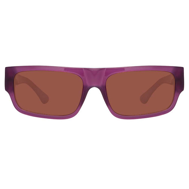 Dries Van Noten x Linda Farrow Purple Sunglasses DVN189C4SUN