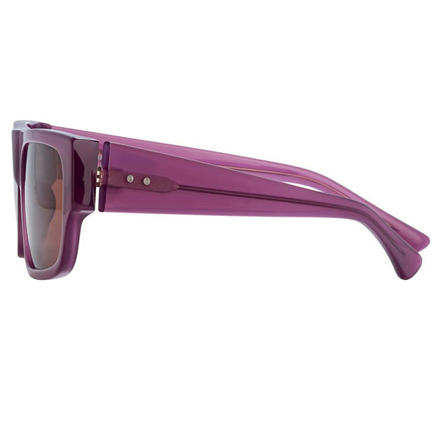 Dries Van Noten x Linda Farrow Purple Sunglasses DVN189C4SUN