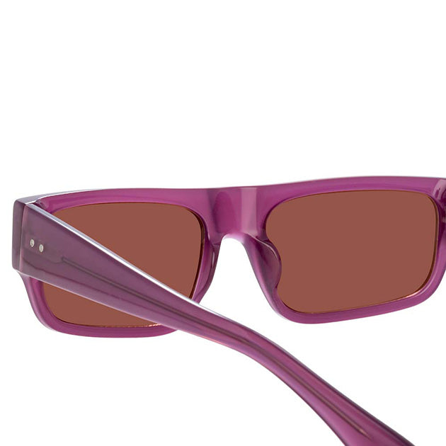 Dries Van Noten x Linda Farrow Purple Sunglasses DVN189C4SUN