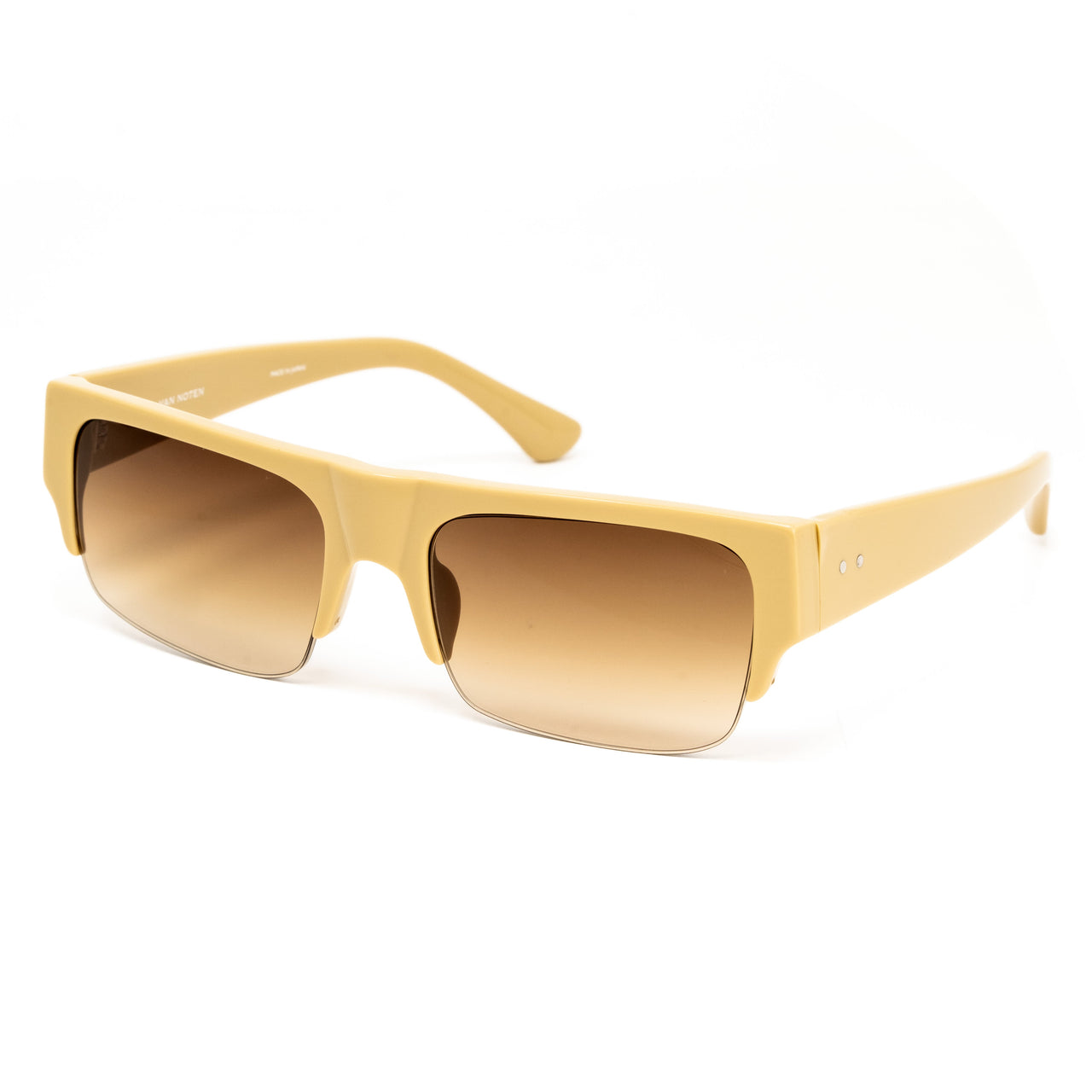Dries Van Noten x Linda Farrow Mustard Sunglasses DVN190C3SUN
