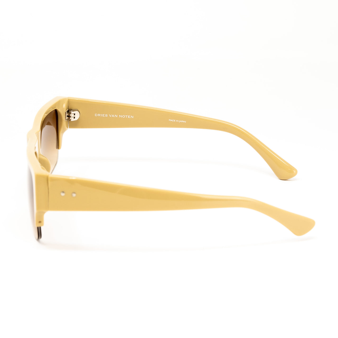 Dries Van Noten x Linda Farrow Mustard Sunglasses DVN190C3SUN