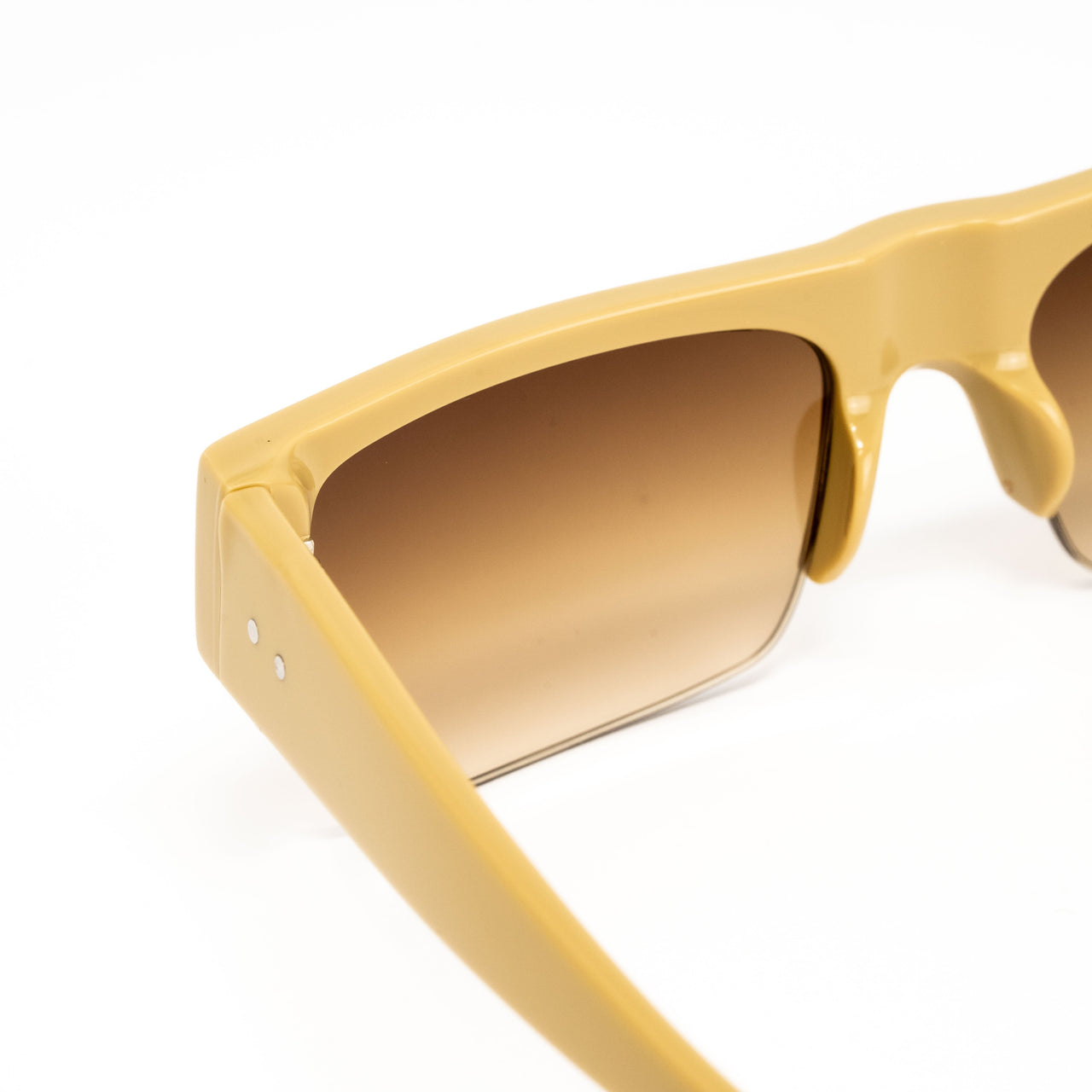 Dries Van Noten x Linda Farrow Mustard Sunglasses DVN190C3SUN