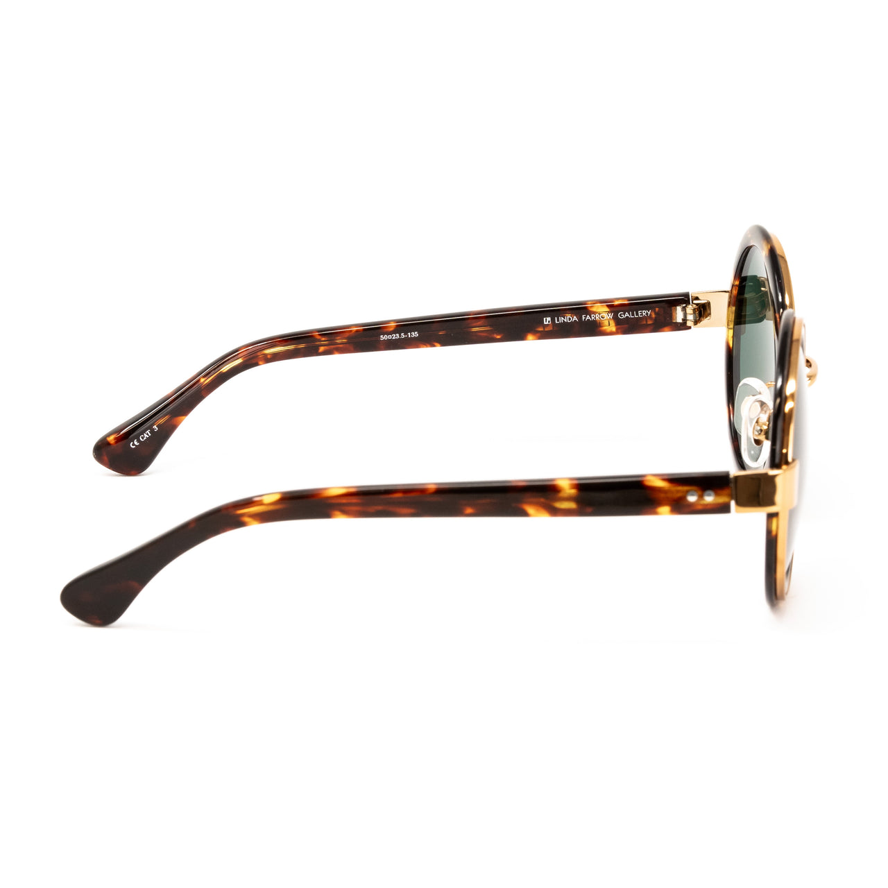 Dries Van Noten x Linda Farrow Tortoise/Gold Sunglasses DVN76C6SUN
