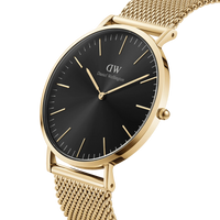 Thumbnail for Daniel Wellington Classic Mesh Men's Gold Black Watch DW00100631
