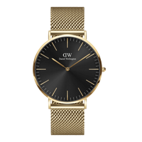 Thumbnail for Daniel Wellington Classic Mesh Men's Gold Black Watch DW00100631