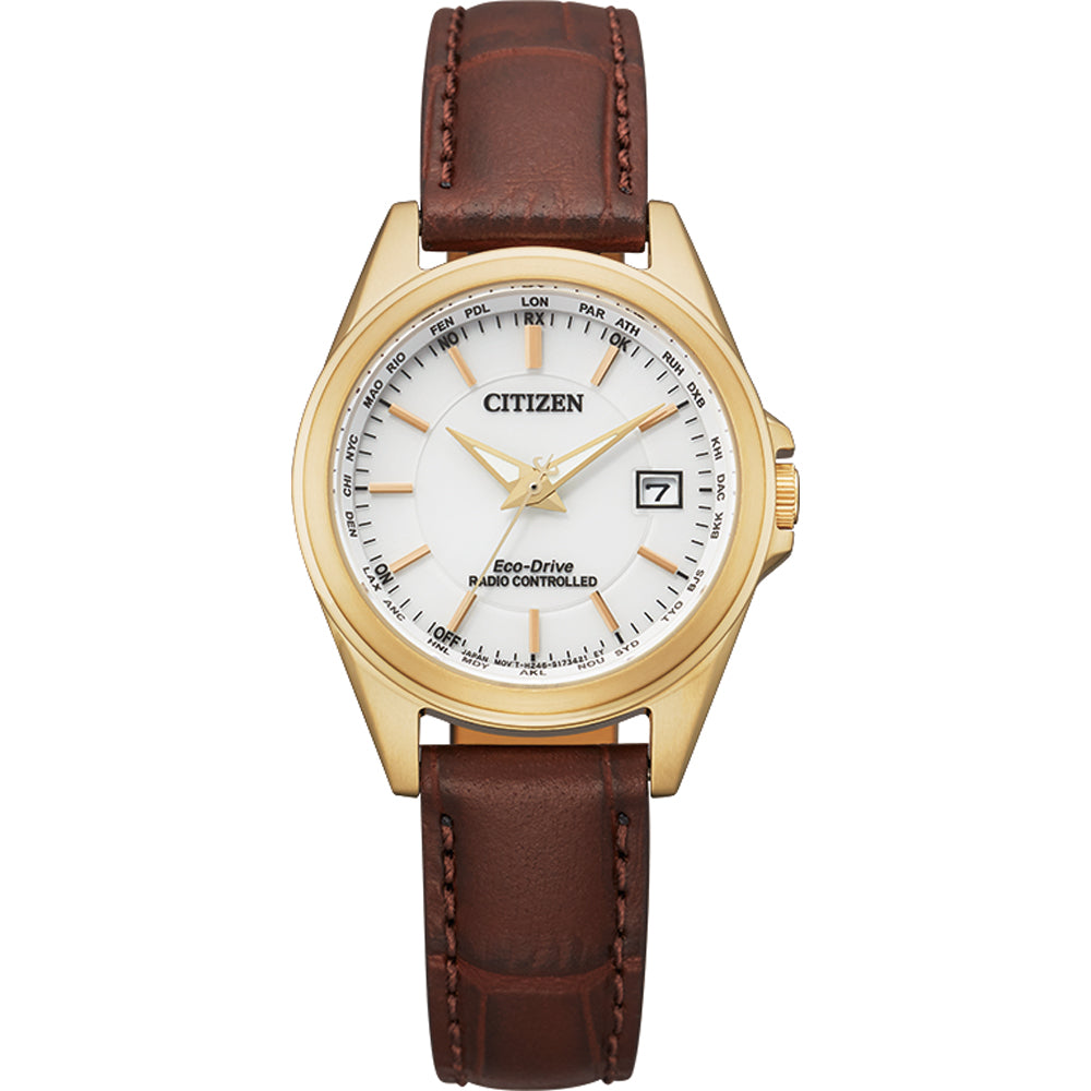 Citizen Women's Watch Eco-Drive Radio Controlled Gold PVD EC1183-16A