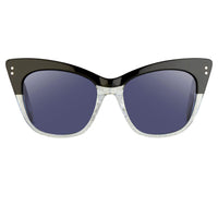 Thumbnail for Erdem x Linda Farrow Black/Silver Sunglasses EDM22C2SUN
