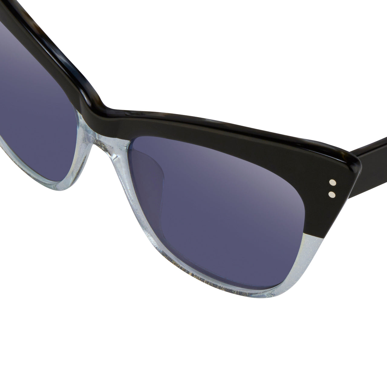 Erdem x Linda Farrow Black/Silver Sunglasses EDM22C2SUN