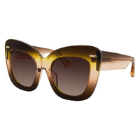 Thumbnail for Erdem x Linda Farrow Olive/Brown Sunglasses EDM24C2SUN