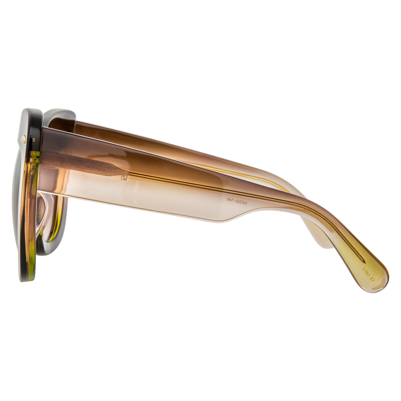 Erdem x Linda Farrow Olive/Brown Sunglasses EDM24C2SUN