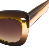 Thumbnail for Erdem x Linda Farrow Olive/Brown Sunglasses EDM24C2SUN