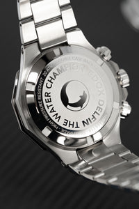 Thumbnail for Edox Men's Watch Delfin The Original Chronograph Black Steel 10112-3NM-NIN