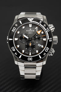 Thumbnail for Edox Men's Watch CO-1 Chronograph Black Titanium 10242-TINM-GIDNO
