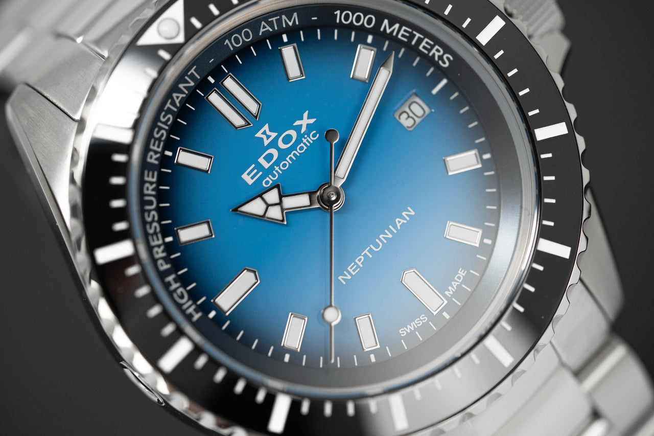 Edox Men's Watch Neptunian Automatic Blue 80120-3NM-BUIDN
