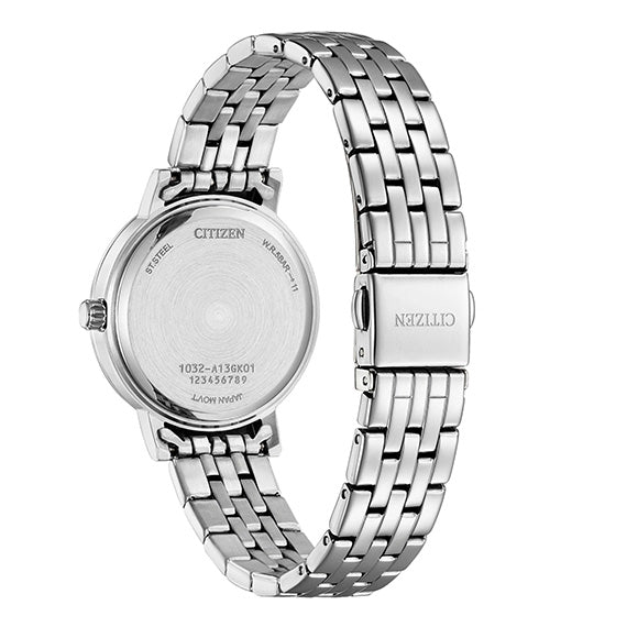 Citizen Ladies Emerald Green Dial 31mm Crystal Bezel Watch