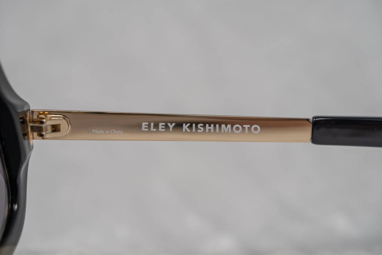 Eley Kishimoto Women's Sunglasses Angular Jackie-O Gold Black 8EK20C1BLACK